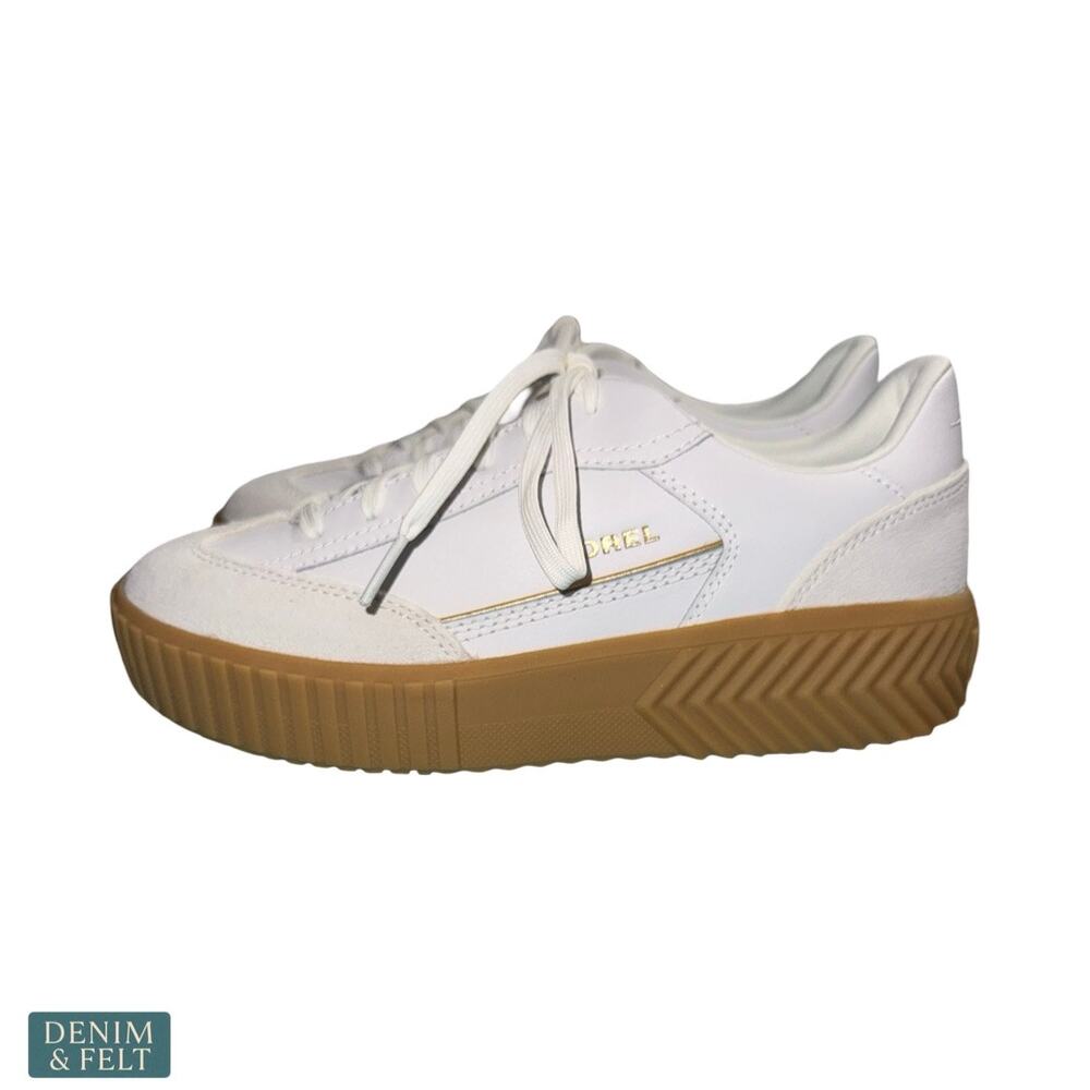 NEW Sorel Ona Ave T-Toe Sneaker Sea Salt Gum Platform Leather Retro Streetwear - Picture 7 of 16